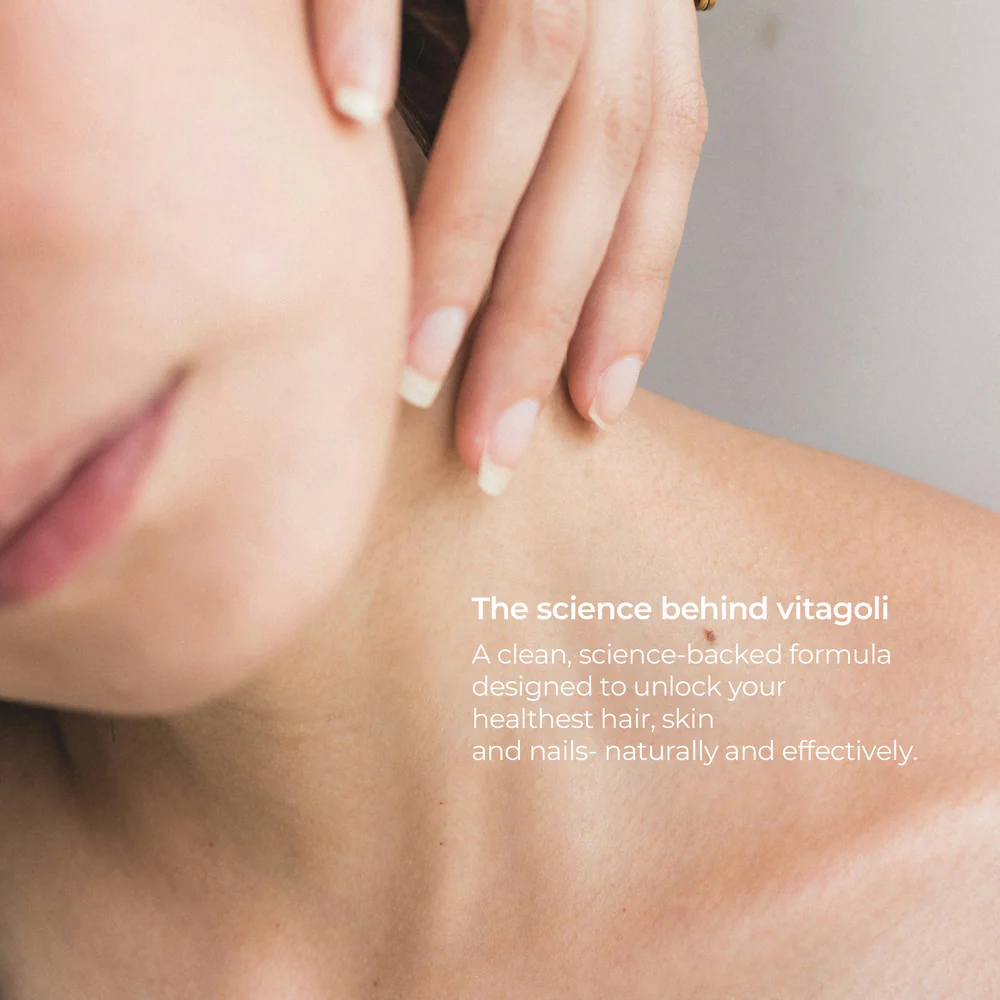 Vitagoli Gummies for Hair, Skin & Nails for Women | Sesbania Grandiflora (Biotin) 10,000mcg